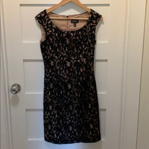 Adrianna Papell Black lace sheath dress